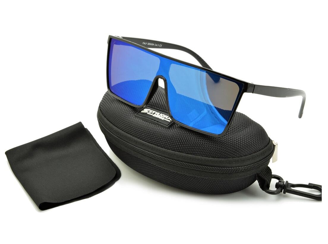 Męskie Okulary przeciwsłoneczne Pilotki Pełne Lustro UV400 STR-1647