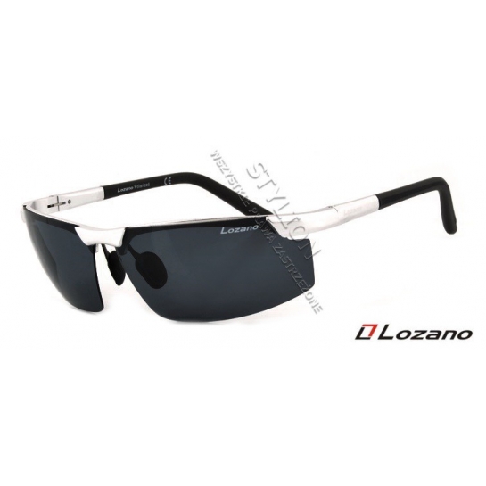 Męskie Okulary srebrne LOZANO LZ-310F Polaryzacja dla kierowców