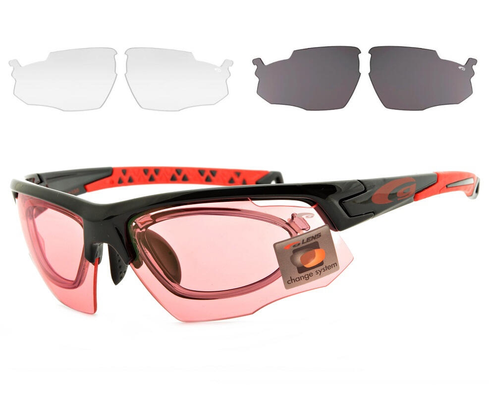 Rowerowe Przeciwsłoneczne okulary sportowe korekcyjne 3 komplety soczewek GOGGLE E636-2R