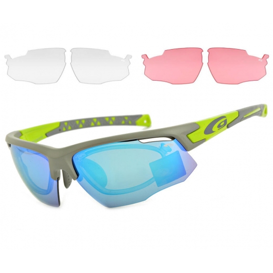 Rowerowe Przeciwsłoneczne okulary sportowe korekcyjne 3 komplety soczewek GOGGLE E636-3R