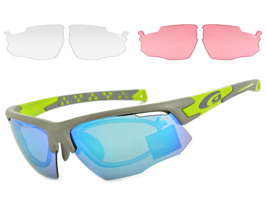 Rowerowe Przeciwsłoneczne okulary sportowe korekcyjne 3 komplety soczewek GOGGLE E636-3R