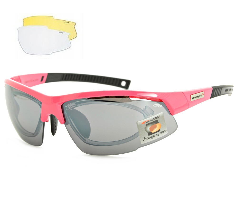 Okulary sportowe z ramką korekcyjną i wymiennymi soczewkami GOGGLE E865-5R