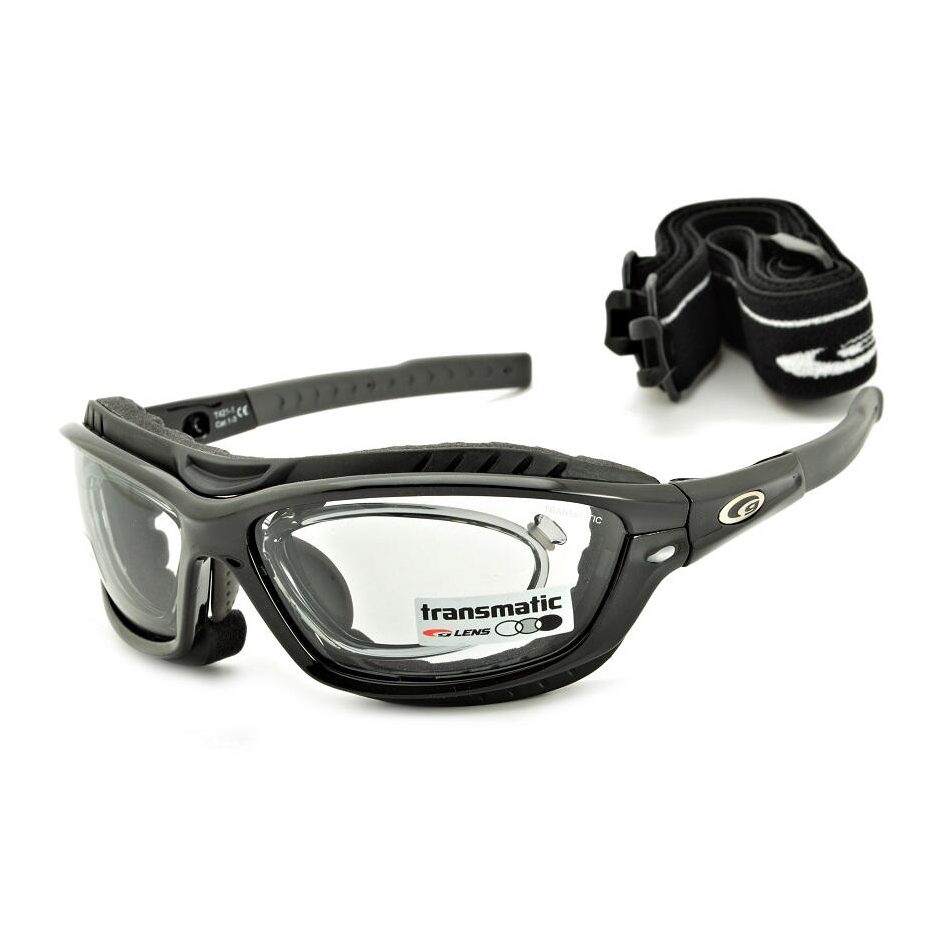 Fotochromowe okulary sportowe przeciwsłoneczne GOGGLE T421-1R Korekcja + Pasek + Gąbka