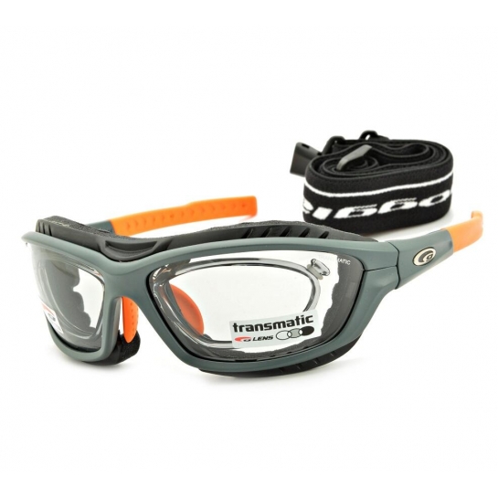 Fotochromowe okulary sportowe przeciwsłoneczne GOGGLE T421-2R Korekcja + Pasek + Gąbka