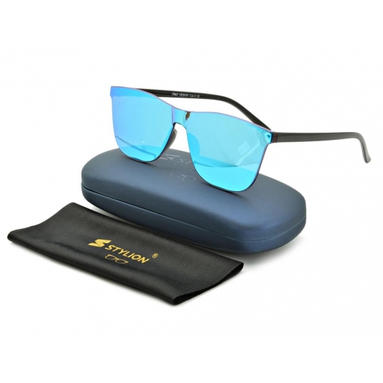 Niebieskie Okulary przeciwsłoneczne Pełne Lustro UV400 STR-1663