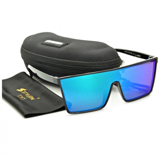 Męskie Okulary przeciwsłoneczne Pilotki Pełne Lustro UV400 STR-1647C