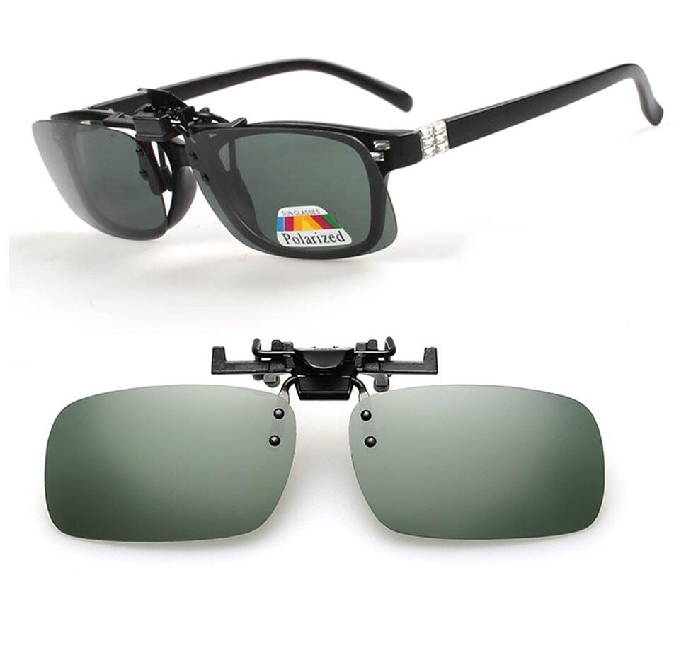 Zielone wąskie nakładki na okulary korekcyjne przeciwsłoneczne z polaryzacją NA-171