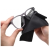 Ściereczka z Mikrofibry do okularów - czarna - Premium 18x15