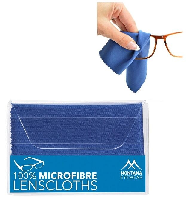 Ultradelikatna Ściereczka do okularów z mikrofibry w etui - granatowa