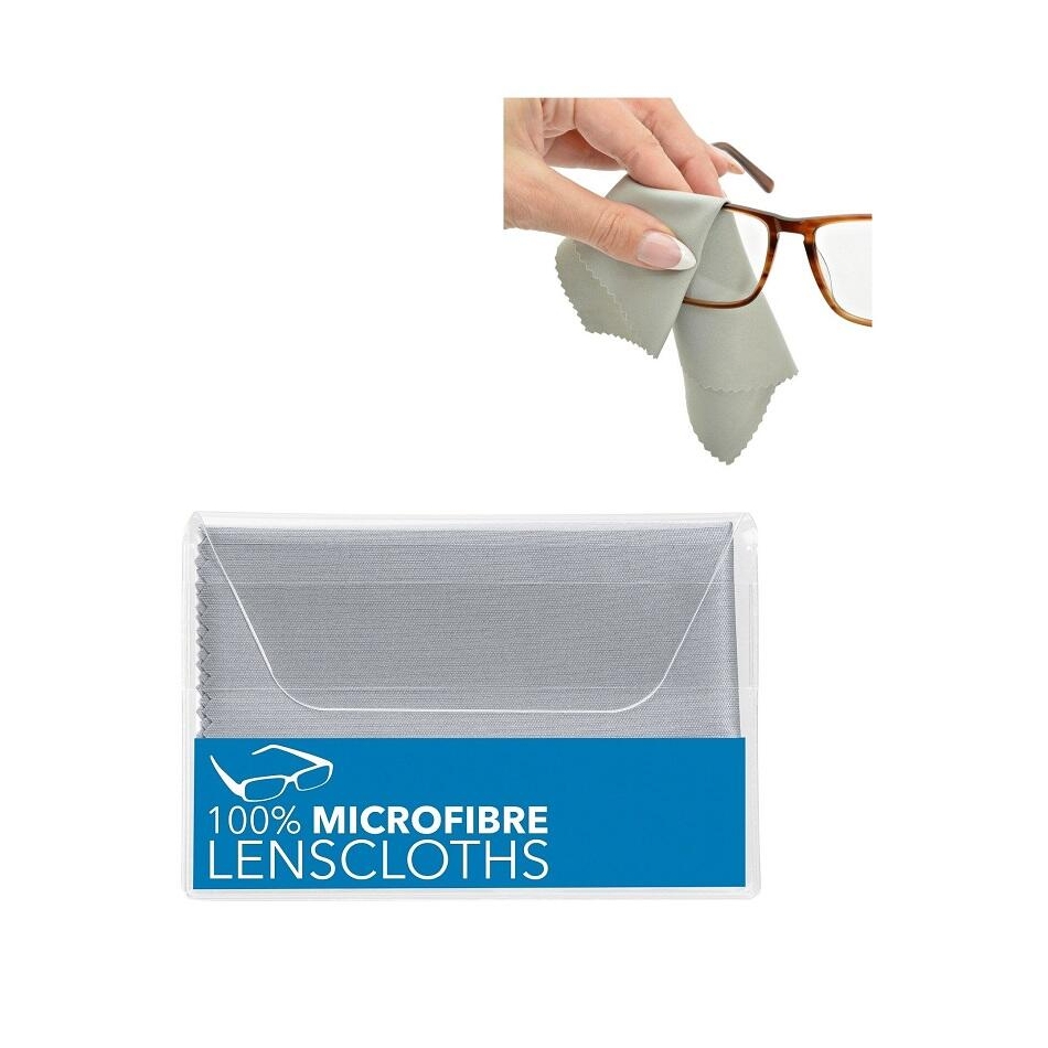 Ultradelikatna Ściereczka do okularów z mikrofibry w etui - szara