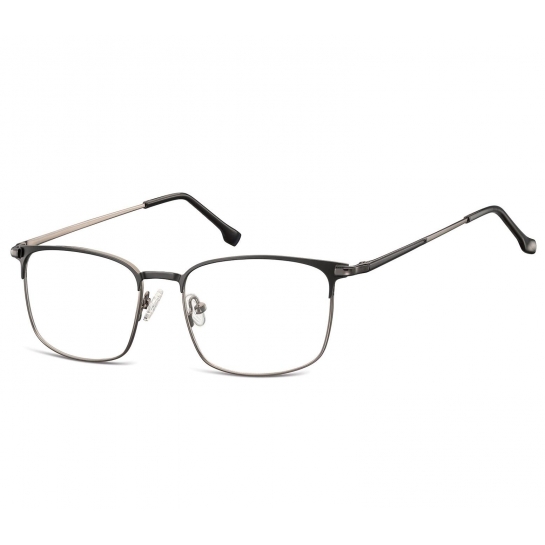 Oprawki korekcyjne zerówki okulary męskie prostokątne 894A grafitowy + czarny