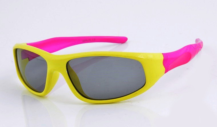 Okulary dla dzieci przeciwsłoneczne 8024 żółto-różowe