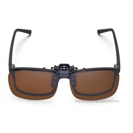 Nakładki polaryzacyjne na okulary korekcyjne - brązowe NA-154