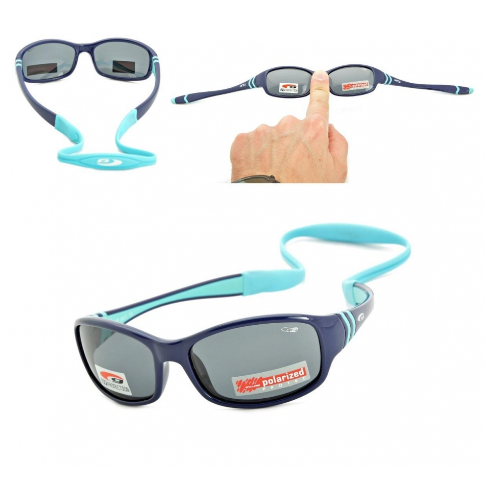 Okulary przeciwsłoneczne dla dzieci z polaryzacją Goggle E964-1P + gumka