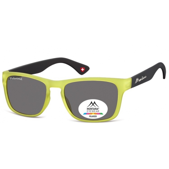 Okulary nerd Montana MP39B limonkowe polaryzacyjne