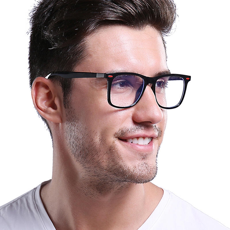 Okulary męskie z filtrem światła niebieskiego do komputera zerówki POL-BLF-790KA
