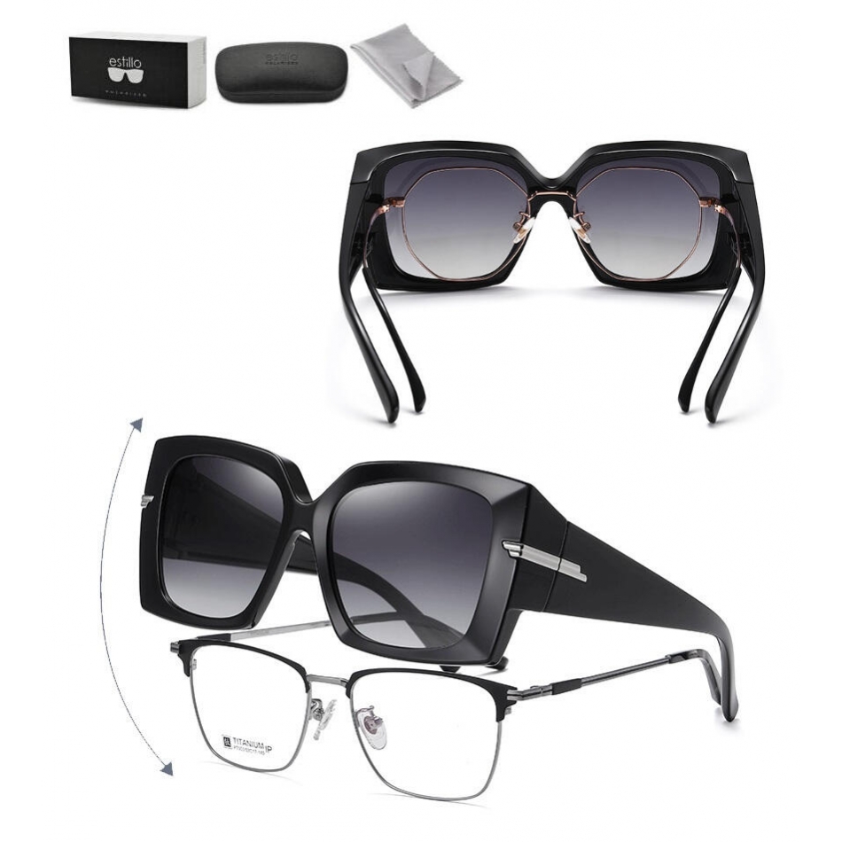 Okulary Premium FIT OVER Nakładane na Korekcyjne przeciwsłoneczne z polaryzacją EST-GR200-1