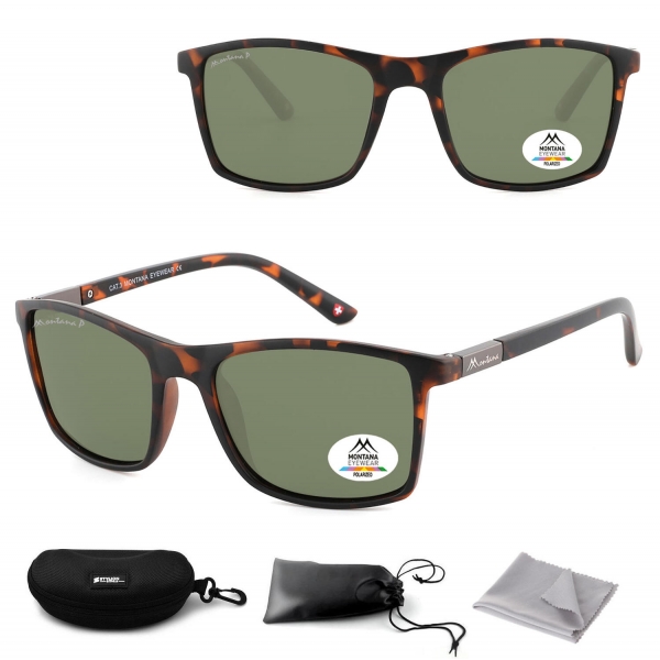 Panterkowe prostokątne okulary przeciwsłoneczne z polaryzacją MP5A