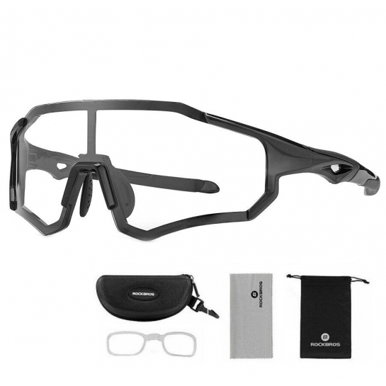 Ochronne okulary sportowe przeciwsłoneczne z fotochromem + ramka ROCKBROS 10181