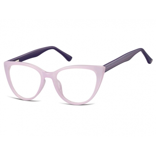 Okulary oprawki optyczne zerówki korekcyjne kocie oczy Sunoptic CP113D fioletowe