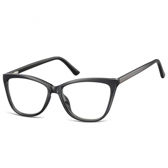 Okulary oprawki optyczne zerówki korekcyjne kocie oczy Sunoptic CP115 czarne