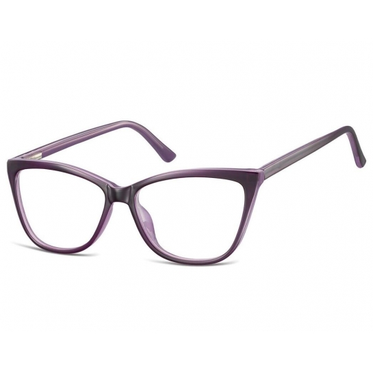 Okulary oprawki optyczne zerówki korekcyjne kocie oczy Sunoptic CP115D fioletowe