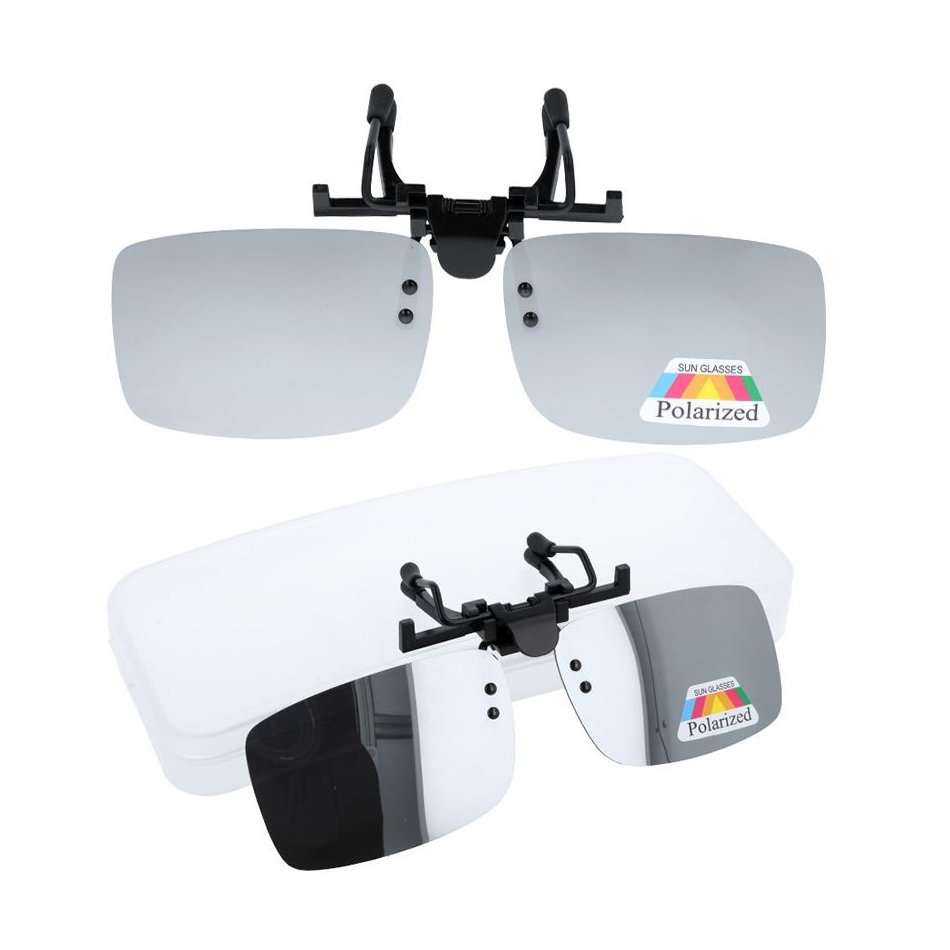 Srebrne nakładki przeciwsłoneczne polaryzacyjne na okulary korekcyjne NA-180