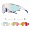 Okulary rowerowe ochronne przyciemniające z fotochromem kat.0-3 + wkładka korekcyjna