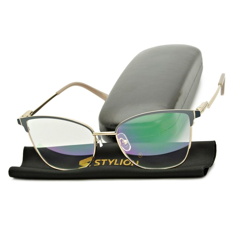 Plusy +0.50 damskie okulary do czytania korekcyjne z antyrefleksem ST325AR