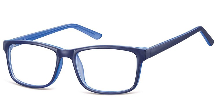 Okulary Zerówki klasyczne oprawki Sunoptic CP155F niebieskie