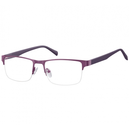 Męskie oprawki żyłkowe korekcyjne zerówki okulary 601F fioletowe