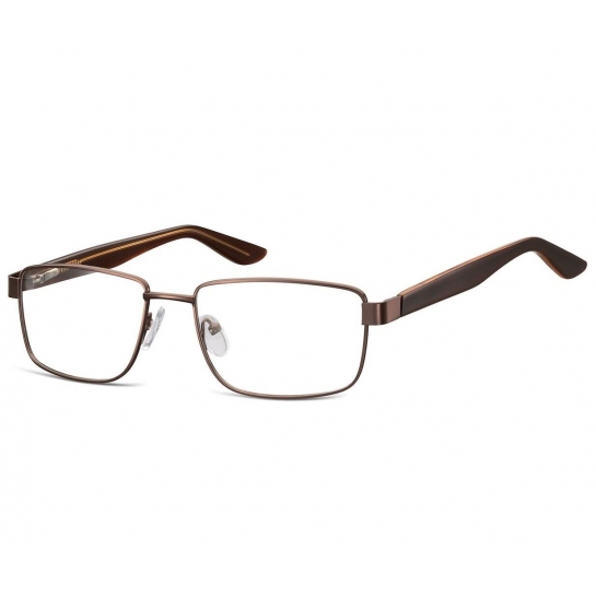 Oprawki korekcyjne zerówki okulary metalowe 885C brązowe