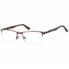 Żyłkowe oprawki korekcyjne zerówki okulary unisex 996B brązowe