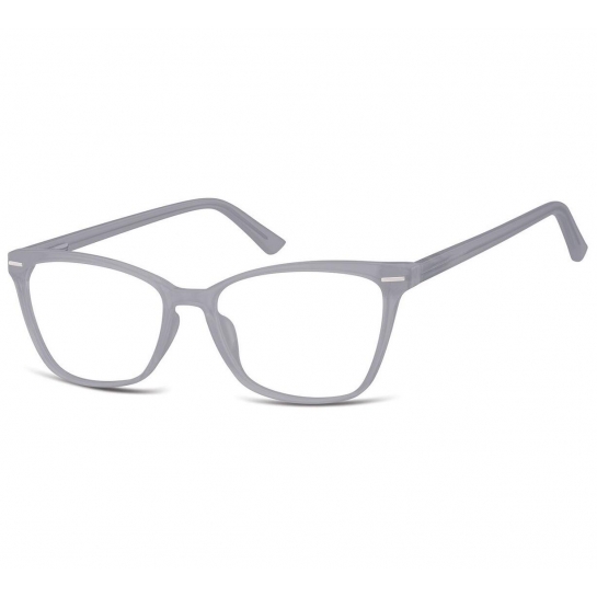 Damskie okulary optyczne zerówki kocie oczy Sunoptic CP118G mleczny szary