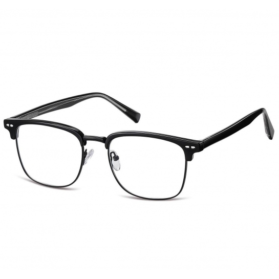 Oprawki korekcyjne zerówki okulary półramki 886D czarne