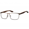 Oprawki korekcyjne zerówki okulary prostokątne metalowe 880C brązowe