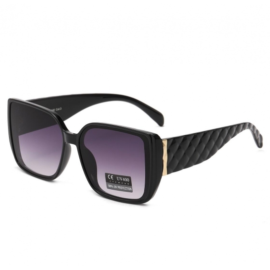 Damskie okulary przeciwsłoneczne z filtrem UV400 czarne SV102A