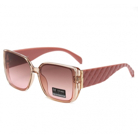 Damskie okulary przeciwsłoneczne z filtrem UV400 Beż/Róż SV102D