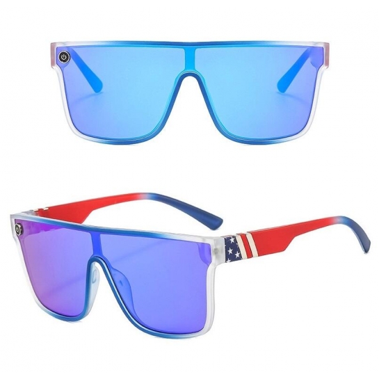 Męskie okulary przeciwsłoneczne pełne lustra MAXAIR z filtrem UV400 czarne ST-MAX1