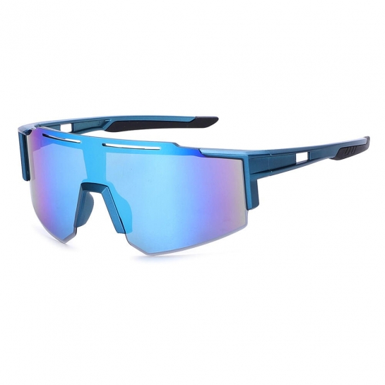 Sportowe okulary przeciwsłoneczne lustrzanki z filtrem UV400 niebieskie SVM-11A