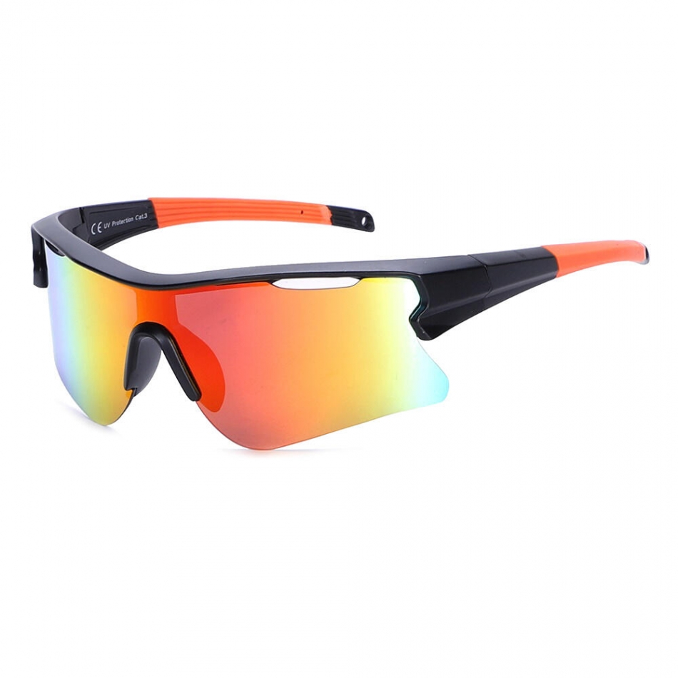 Sportowe okulary przeciwsłoneczne z filtrem UV400 Black/Orange SVM-12C