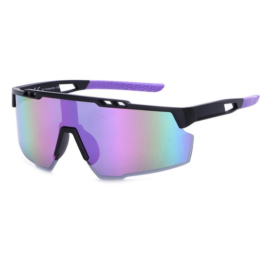 Sportowe okulary przeciwsłoneczne z filtrem UV400 Black/Purple SVM-13A