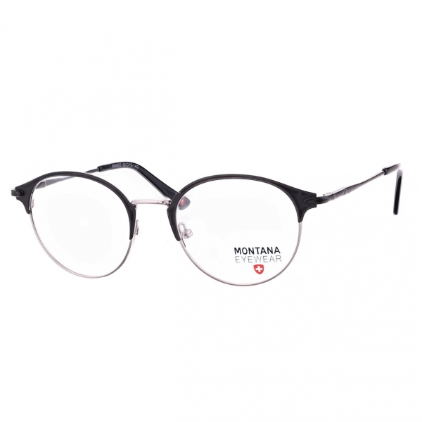 Oprawki korekcyjne zerówki okulary pełne okrągłe FLEX MM605 czarne