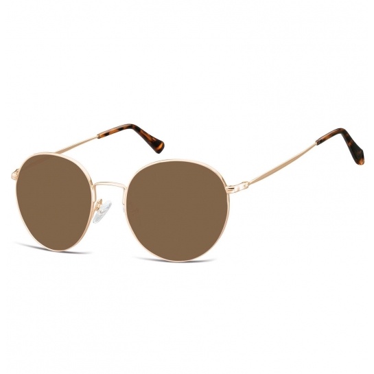 Okulary Lenonki Przeciwsłoneczne SUNOPTIC SB-915B złoto-brązowe