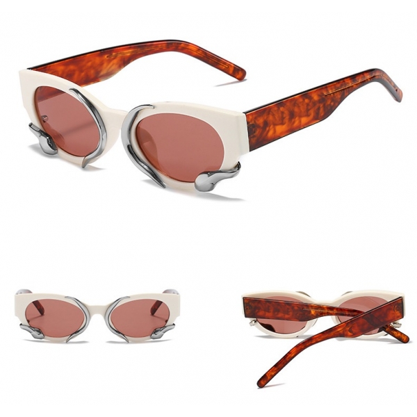 Damskie okulary przeciwsłoneczne z filtrem UV400 białe ST-MAX4B
