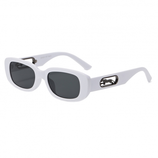 Damskie owalne okulary przeciwsłoneczne z filtrem UV400 białe ST-FAS1C