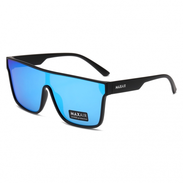 Męskie okulary przeciwsłoneczne pełne MAXAIR z filtrem UV400 Black/Blue ST-MAX3B
