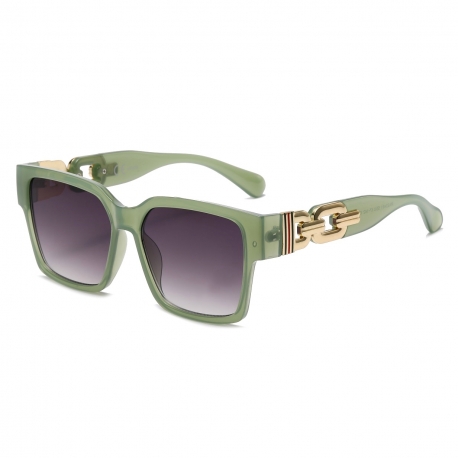 Damskie kwadratowe okulary przeciwsłoneczne z filtrem UV400 zielone ST-MAX7C