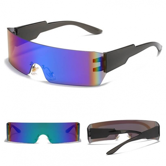 Futurystyczne okulary przeciwsłoneczne z filtrem UV400 Czarne SVM-16B