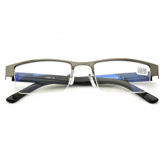 Plusy Okulary do Czytania metalowo-żyłkowe ST308